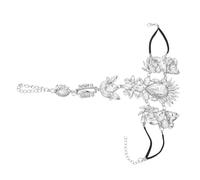 WATIIFUFU Cavigliera Cristalli in Lega Regolabile per Donna Braccialetto alla Caviglia con Pietra Chiara e Strass Gioielli da Spiaggia per Vacanze Estive e Look Boho