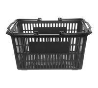 WATIIFUFU Cestino Portaoggetti in Plastica Resistente Grande 40x30x21 Cm Manico Ergonomico, Contenitore per Supermercati, Negozi di Frutta e Snack, Cestino da Doccia Multifunzione per Casa