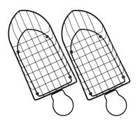 WATIIFUFU Cesto Finitura Raffinata 2 Pezzi in Ferro Nero Porta Pane e Pollo Fritto Resistente e Non Deformabile per Uso Domestico e Decorazione Tavolo
