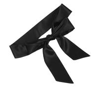 WATIIFUFU Cintura Lunga in Chiffon Nera per Abito da Sposa da Donna, Fascia a Nastro Regolabile per Cerimonia e Matrimonio, Accessorio Elegante per Valorizzare Girovita e Completare Outfit
