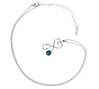 WATIIFUFU Collana Creativa Ciondolo a Forma di Stetoscopio in Lega Ecocompatibile, Catena per Clavicola alla Moda, Gioielli Decorativi per Donna, Regalo per Medici e Infermiere