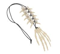 WATIIFUFU Collana Vintage Skull con Ciondolo Mano Scheletro Retrò Gioielli in Ossame Gotici per Halloween Punk e Cosplay Uomo Donna