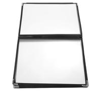 WATIIFUFU Copertina Trasparente in Pvc per Cartella Menu Cucina, Portamenu Leggero e Antiscivolo 6 Pagine, Copertina Protettiva per Raccolta Prezzi e Planner Uso Ristorazione Stile Casuale