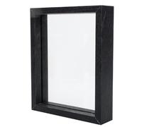 WATIIFUFU Cornice Espositore per Piante e Farfalle in Vetro e Legno Nero, Resistente e Semplice, per Decorare Matrimoni e Stanze Arte di Fiori Secchi