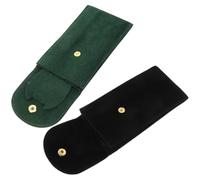 WATIIFUFU Custodia da Viaggio per Orologio da Polso in Materiale Anti-pelucchi, Set da 2 Pezzi Bottone a Pressione, Custodia Protettiva Portatile per Uomo e Donna, Organizer Vintage