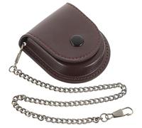 WATIIFUFU Custodia Portatile per Orologio da Tasca in Pu e Metallo Stile Retrò, Protezione Resistente per Borsa, per Conservare e Proteggere L'orologio da Tasca