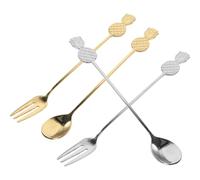 WATIIFUFU Forchette per Frutta Multipurpose Set 4 Pezzi per Acciaio Inossidabile 304 Motivo Cartoon e Dettagli Delicati Festa Estiva per Festa Estiva in Hotel e Ristorante Hotel e