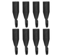 WATIIFUFU Gancio Multiuso per Microonde e Telaio Tubi Quadrati Set 8 Pezzi in Plastica Nera Gancio Sopra Porta per Camera da Letto Cucina e Ufficio Soluzione Salvaspazio per Appendere