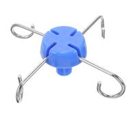 WATIIFUFU Gancio per Supporto per Infusione Ospedaliero in Plastica e Acciaio 4 Ganci Blu per Supporto Portatile Verticale Compatibile Foro da 13Mm Uso Clinico e Personale