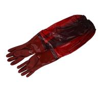 WATIIFUFU Guanti Lunghi Impermeabili in Gomma Marrone Protezione Antigraffio e Isolamento Termico per Giardinaggio e Pulizia della Casa