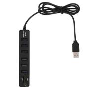 WATIIFUFU Hub USB Multifunzione 6 Porte Adattatore USB C, Expansion Interface in Abs Resistente All'usura, Splitter Portatile per Computer e Trasferimento Dati