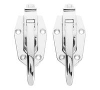 WATIIFUFU Maniglia per Porta 2 Pezzi in Argento Meccanismo di Chiusura Doppia e Design Adattabile, per Celle Frigorifere e Forni Professionali, Include Viti