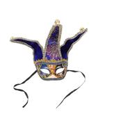 WATIIFUFU Maschera Veneziana Di Carnevale Per Uomo Festa Di Halloween Arredamento Per Il Trucco Maschera Retrò Maschera Di Halloween Maschera Da Clown Donne Veneziane Plastica Blue