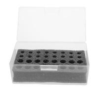 WATIIFUFU Organizer Batterie Aa Aaa Portatile in Plastica Trasparente con Schiuma Pretagliata, Custodia Compatta Antiurto a 32 Scomparti per Casa e Viaggi, Contenitore lo Stoccaggio