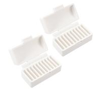 WATIIFUFU Organizzatore per Batterie a Bottone, Custodia Portaoggetti Piccola e Ultraportatile Multi-slot per Stoccaggio Ordinato, Confezione 2 Pezzi per Casa, Ufficio e Viaggi