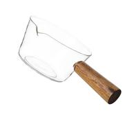 WATIIFUFU Pentola Bollitore Latte Scaldalatte Pratico in Vetro Borosilicato Resistente al Calore Manico per Piano Induzione e Cottura Veloce