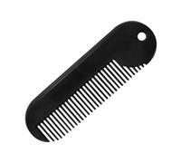 WATIIFUFU Pettine Resistente alla Ruggine in Lega di Zinco per Barba Portatile Nero Stile Semplice per Chioma e Barba, per Uso in Salone da Uomo