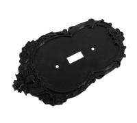 WATIIFUFU Piastra Finitura Unico per Vintage Nero Interruttore Barocco e Plastica Opaca Incisioni Barocche Rialzate da Ingresso e Camera Letto