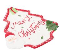 WATIIFUFU Piatto Versatile e Facile da Pulire in Ceramica a Forma di Albero di Natale Design Creativo per Dolci e Snack a Casa in Ristorante per Famiglie e Adolescenti