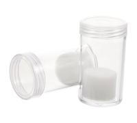 WATIIFUFU Porta Monete Rotolo 2 Pezzi in Plastica Coperchio a Vite Facile da Usare Contenitori Protettivi per Monetine da Collezione