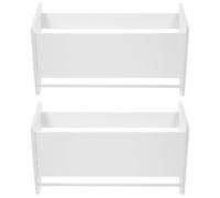 WATIIFUFU Portascarpe da Parete Sottile 2 Pezzi 40 Cm in Plastica Bianca Design Antiscivolo per Ingressi e Bagno, Scaffale Salvaspazio per Scarpe e Piccoli Oggetti, Organizzatore
