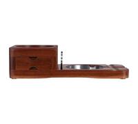 WATIIFUFU Posacenere per Sigari in Legno Intagliato con Cassetto e Vassoio Porta Bicchieri da Whisky Supporto Portasigari Portatile e Accessori per Caverna Maschile per Uso Esterno e