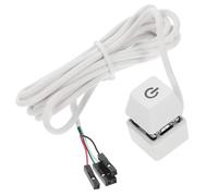 WATIIFUFU Pulsante di Accensione PC Cavo di Prolunga 1,65 M per Desktop, Interruttore Alimentazione Remota Computer, per Uso Ufficio e Bar, Realizzato in Abs e Gomma Colore Casuale