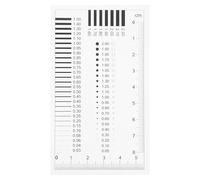 WATIIFUFU Righello Calibro Trasparente per Misurazione di Precisione delle Crepe e Graffi, Strumento di Ispezione Difetti Marcature Chiare, per Controllo Industriale e Analisi Dimensionale
