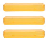WATIIFUFU Set 3 Pezzi Contenitori Porta Spazzolino da Denti Portatile in Pp Buona Tenuta e Prevenzione Perdite per Bagno e Viaggio Colore Giallo