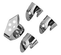 WATIIFUFU Set 4 Plettro Chitarra in Metallo Argento, Accessori Sottile per Dito, Facile da Usare, per Chitarra Elettrica e Classica