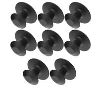 WATIIFUFU Set 8 Pomelli per Porte Finte Neri Autoadesivi Maniglie per Mobili da Cucina e Armadi Foro Singolo Maniglie Non Girevoli per Vetro Legno e Metallo Installazione senza Trapano