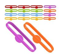 WATIIFUFU Set da 18 Marcatori per Bicchieri in Silicone Riutilizzabili, Anelli Identificativi Colorati per Calici da Vino e Tazze, Etichette Elastiche per Feste e Cocktail Party,