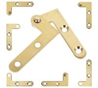WATIIFUFU Set da 4 Cerniere in Rame per Porte Nascoste Albero e Giù, Superficie Liscia e Girevole, per Cassettiere e Armadietti in Ufficio e Casa
