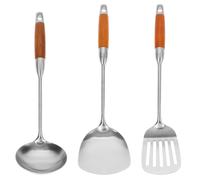 WATIIFUFU Set di Utensili da Cucina Spatole e Mestoli Resistenti e Riutilizzabili in Acciaio Inossidabile Manico Ergonomico Anti-scottatura per Vari Scenari di Cottura