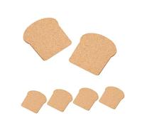 WATIIFUFU Sottobicchieri Design Resistente in Sughero 6 Pezzi Isolamento Termico e Protezione dal Calore e Decorativo per Tavoli, per Case e Caffetterie