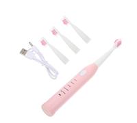 WATIIFUFU Spazzolino e Ricaricabile Via USB per Setole Morbide Design Rosa in Abs per Protezione di Smalto e Gengive Delicate