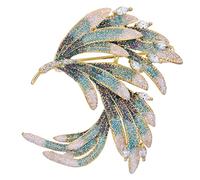 WATIIFUFU Spilla da Bavero da Donna a Forma di Piuma, Spilla per Giacche e Cappotti, Accessorio Elegante per Sciarpa e Scialle, Decorazione per Eventi e Matrimoni, Resistente e Durevole