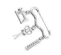 WATIIFUFU Spilla Decorativa Tema Sarta con Macchina da Cucire Righello e Forbici Design Creativo per Stilisti e Amanti del Cucito Regalo per Ogni Occasione