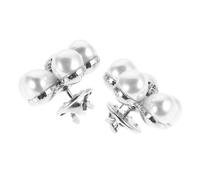 WATIIFUFU Spille Margherita Perle, Spilla Rotonda Decorativa per Abiti da Donna, Fermaglio per Sciarpa Multifunzione in Stile Coreano, Set 2 Pezzi per Camicie e Scialli Eleganti