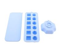 WATIIFUFU Stampo per Cubetti di Ghiaccio in Silicone 12 Scomparti Mini, Salvaspazio e Multiuso, per Gelati Fatti in Casa e Smoothie, Colore Blu