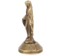 WATIIFUFU Statua della Beata Vergine Maria in Ottone, Miniatura Religiosa Leggera e Resistente per Decorazione Casa, Ufficio e Auto Design Realistico