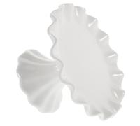 WATIIFUFU Supporto Per Torte Ceramica Decorativa Alzatina Ondulata Per Dolci e Frutta Piatto Espositivo Per Snack e Biscotti