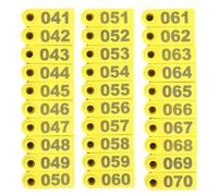 WATIIFUFU Targhette Auricolari Resistenti All'acqua in Tpu 100 Pezzi per Bestiame Giallo lungo Termine, per Identificazione di Bovini e Altri Animali da Allevamento