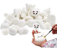 WATINC Casuale 30 Pezzi Animali Fai da Te Spremere Giocattoli per Bambini Bianco Mini Cremoso Kawaii Morbido per Portachiavi Cinghie del Telefono, Bonus Pochi Cordicella Adesivi Casuali