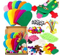 WATINC Lavoretti Creativi per Bambini Arti & Craft Supplies di decorazioni in feltro Giochi di ruolo Burattini Divertenti Giochi, Easy Store Bag di assortiti Kids Craft Art Supply Burattini a mano