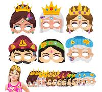 WATINC Purim Day Story - Maschera con personaggio per bambini, decorazione per costumi, feste ebraiche, set regalo per feste ebraiche, kit per giochi di ruolo, bomboniere, forniture scolastiche e