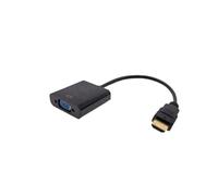Watio Wave Adattatore - adattatore da HDMI a vga con uscita audio, compatibile con dispositivi video, consente il collegamento a monitor VGA. *