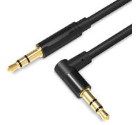 Watio Wave Cavo audio - Cavo stereo ad angolo jack 3.5/m a jack 3.5/m, 1.5 m, colore nero, ideale per collegamenti audio su dispositivi portatili. *
