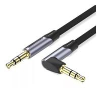 Watio Wave Cavo audio - Cavo stereo ad angolo jack 3,5 mm a jack 3,5 mm, lunghezza 1,5 m, colore grigio, ideale per collegamenti audio. *