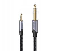 Watio Wave Cavo audio - Cavo stereo jack 3,5 mm a jack 6,3 mm, lunghezza 2 m, colore grigio, ideale per collegare dispositivi audio. *